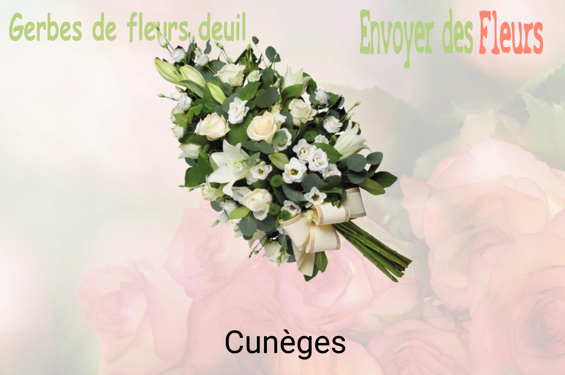 Gerbe de fleurs de deuil livrée à Cunèges